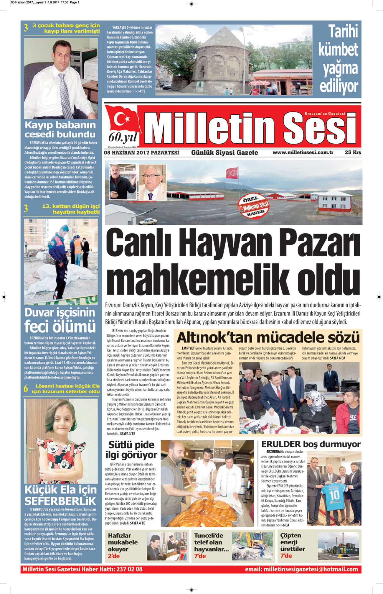 05 Haziran 2017 Milletin Sesi Gazetesi