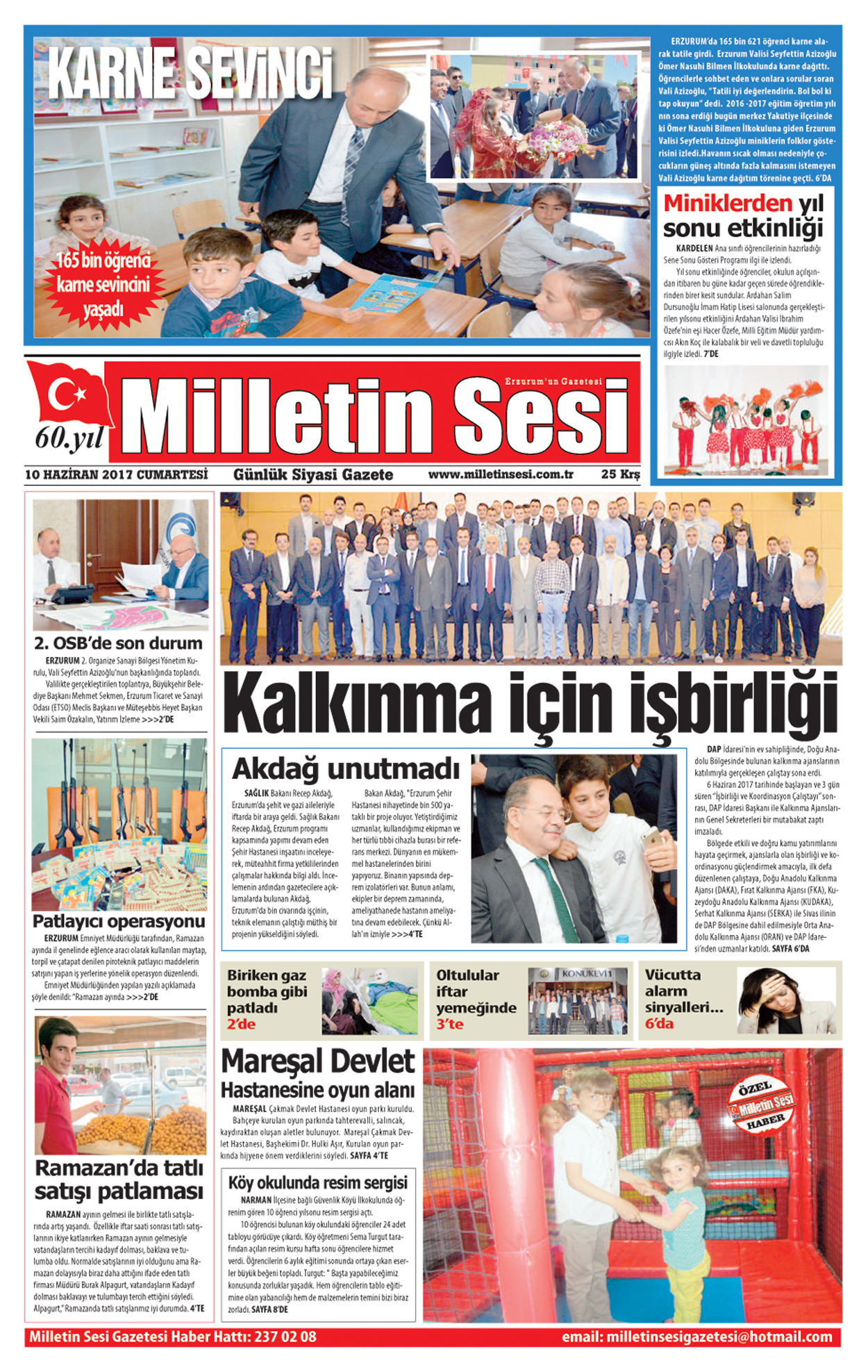 10 Haziran 2017 Milletin Sesi Gazetesi